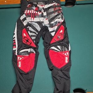 Vintage No Fear Spectrum Motocross Pants Size 38 Black And Red
